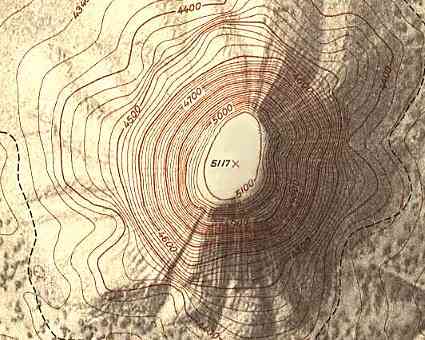 Contour line map symbols